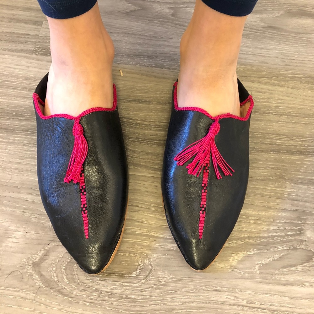 Real leather slip-ons from Morocco